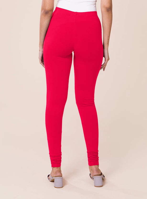 GO COLORS Women Solid Churidar