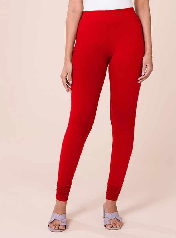 GO COLORS Women Solid Churidar