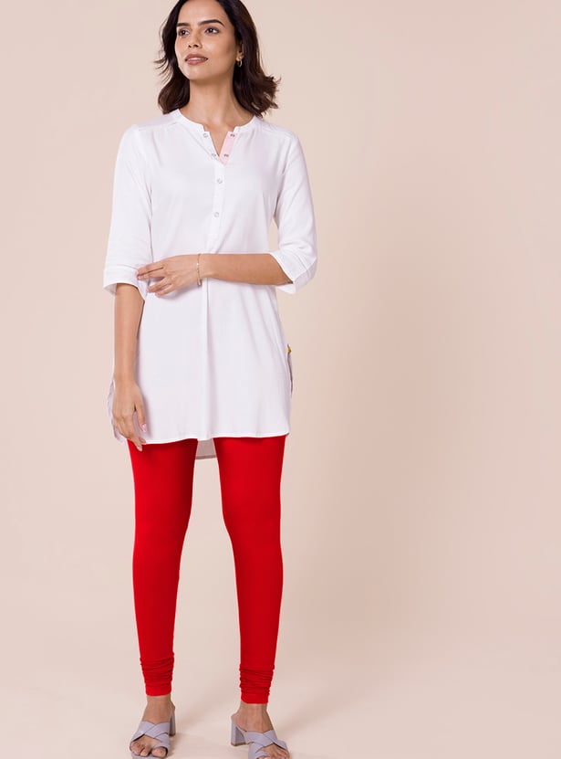 GO COLORS Women Solid Churidar