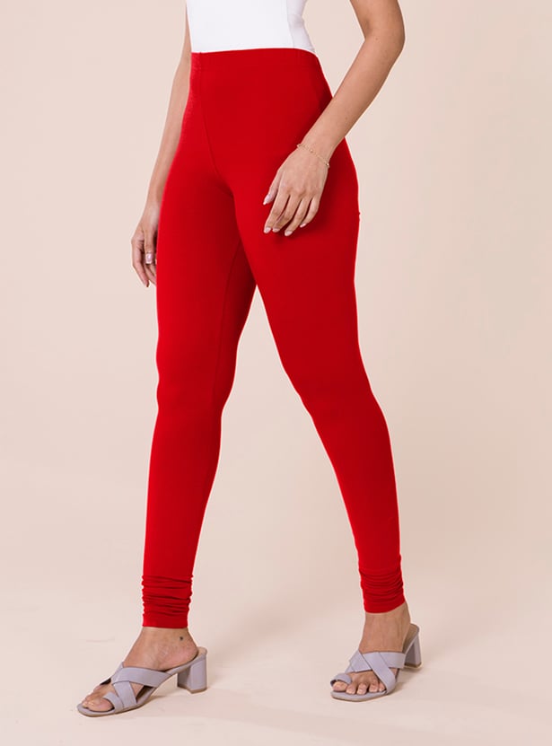 GO COLORS Women Solid Churidar