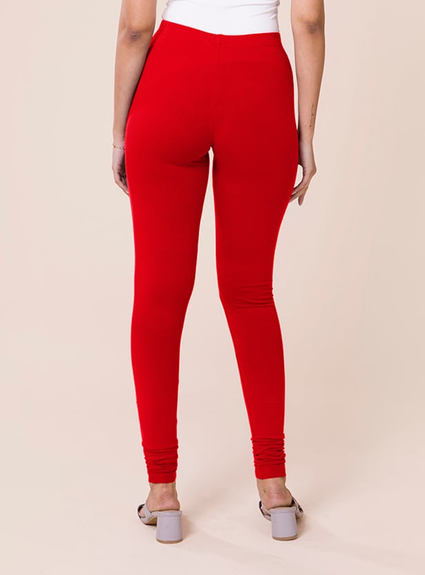 GO COLORS Women Solid Churidar