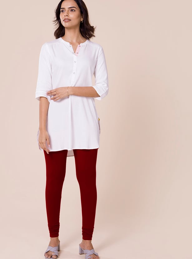 GO COLORS Women Solid Churidar