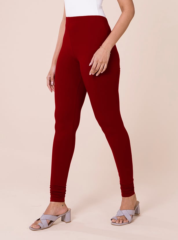 GO COLORS Women Solid Churidar