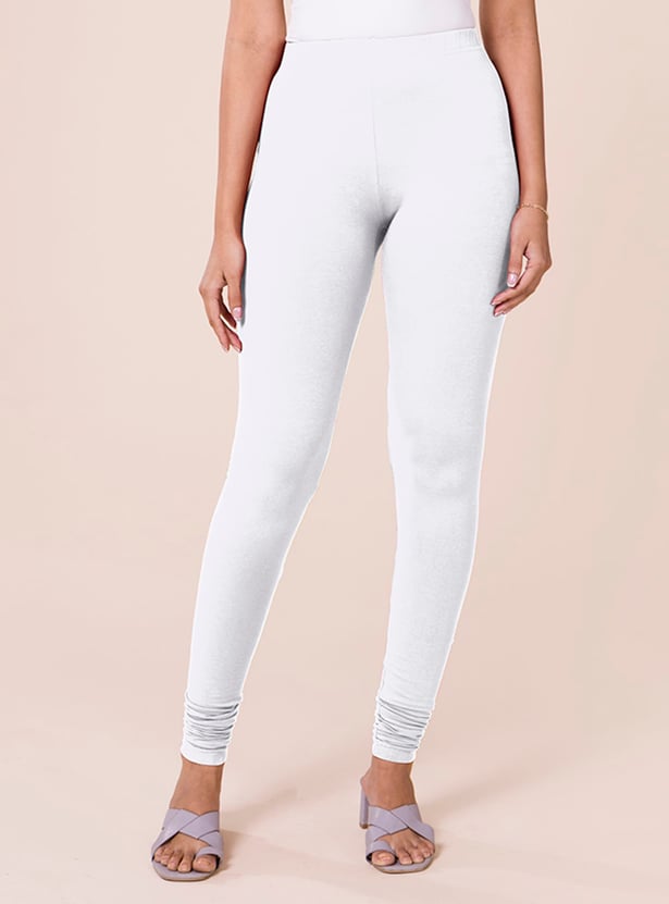 GO COLORS Women Solid Churidar