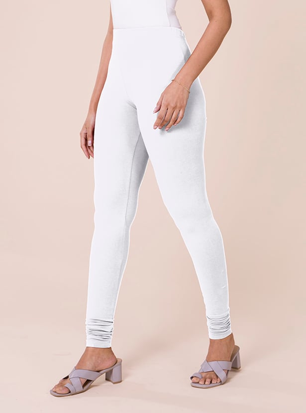 GO COLORS Women Solid Churidar
