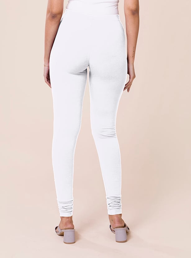 GO COLORS Women Solid Churidar
