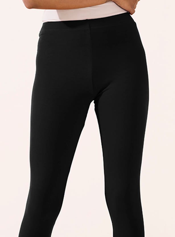 GO COLORS Women Solid Leggings