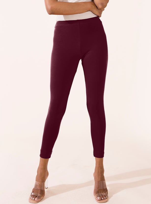 GO COLORS Women Solid Leggings