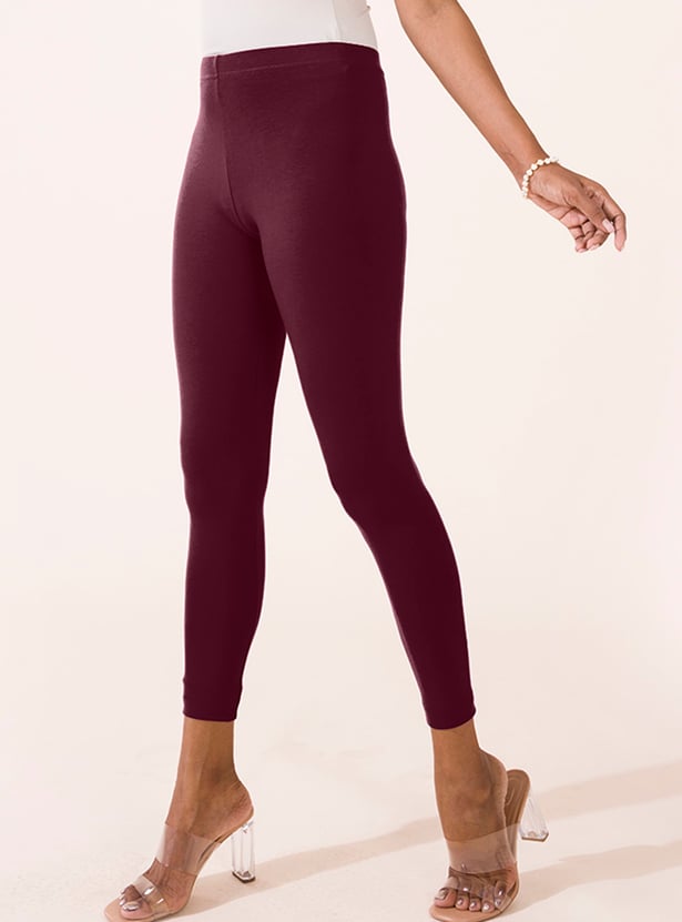 GO COLORS Women Solid Leggings