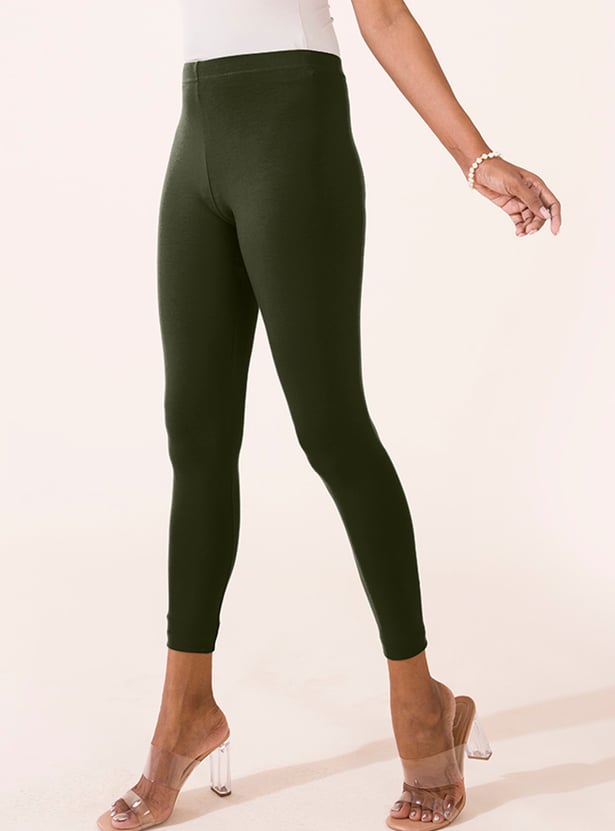 GO COLORS Women Solid Leggings
