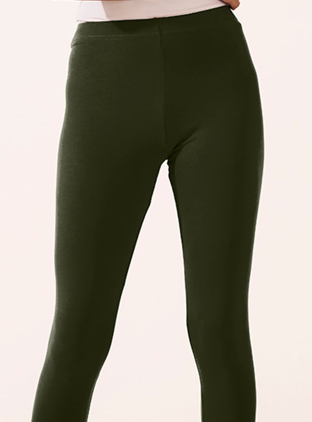 GO COLORS Women Solid Leggings