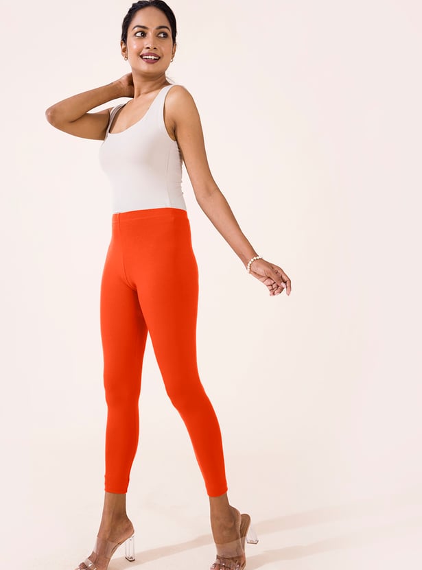 GO COLORS Women Solid Leggings