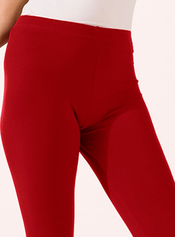 GO COLORS Women Solid Leggings