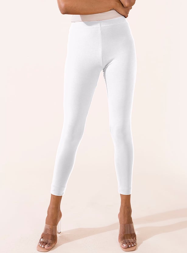 GO COLORS Women Solid Leggings