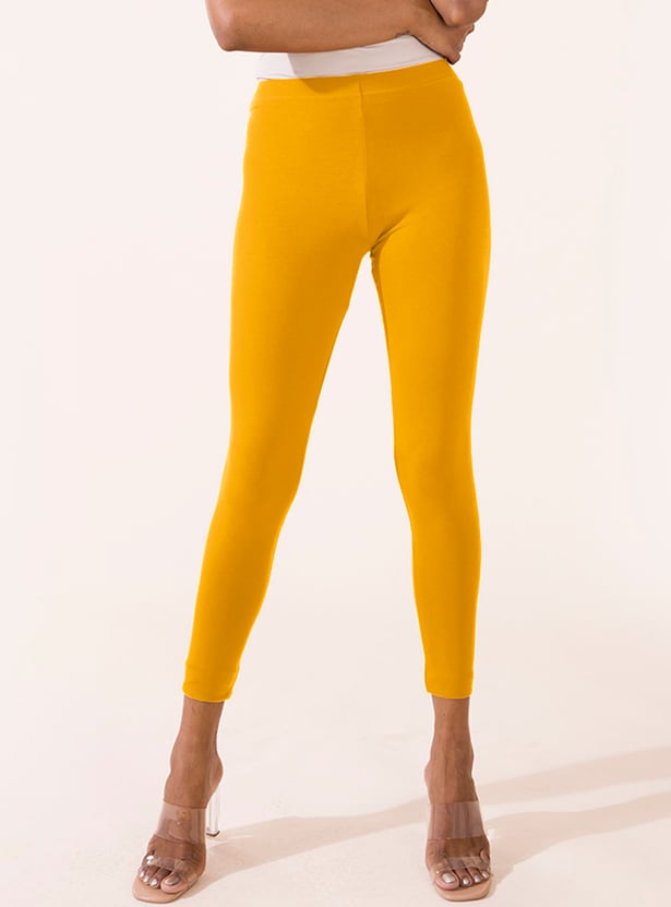 GO COLORS Women Solid Leggings