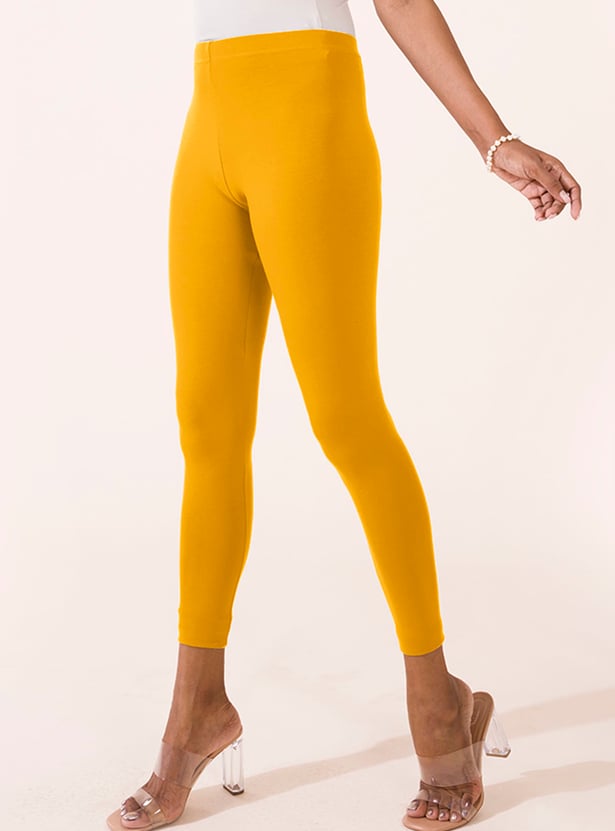 GO COLORS Women Solid Leggings