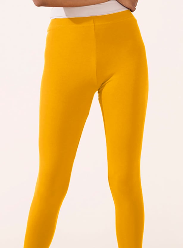 GO COLORS Women Solid Leggings