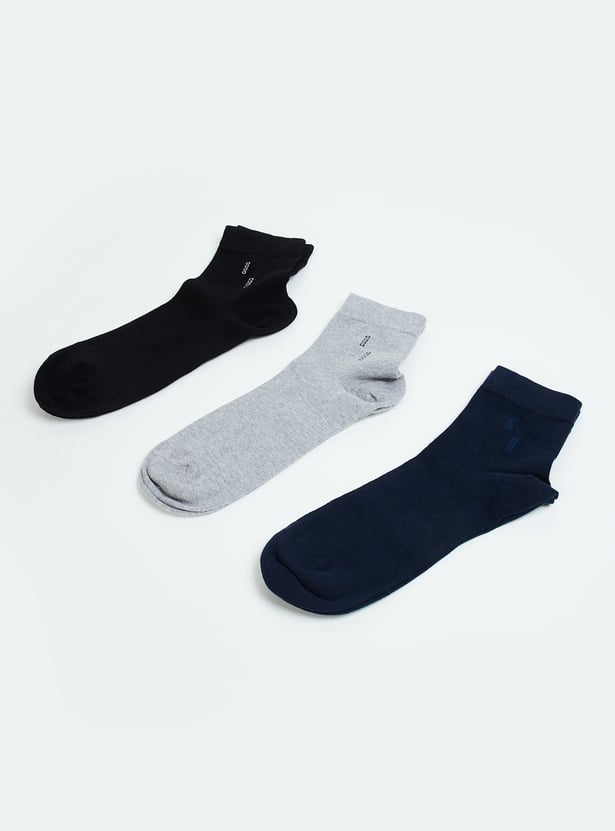 CODE Men Assorted Ankle-Length Socks - Pack of 3