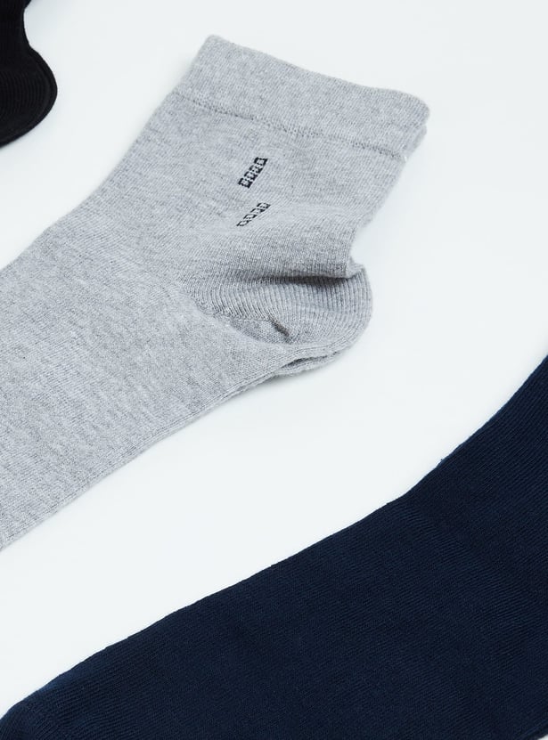CODE Men Assorted Ankle-Length Socks - Pack of 3