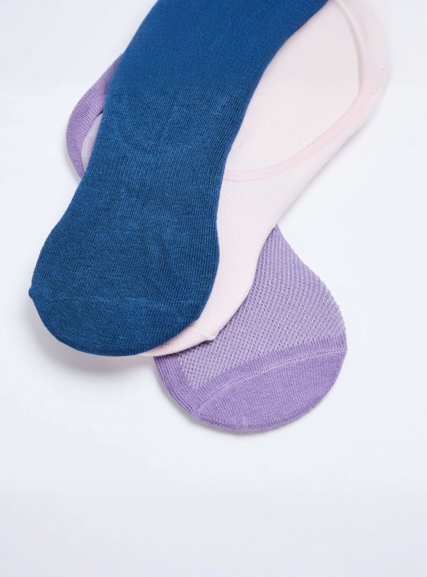 GINGER Women Assorted No-Show Socks - Pack of 3