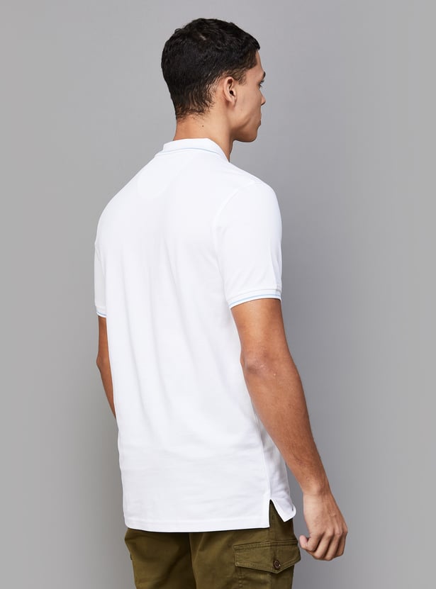 LP SPORT Men Solid Polo T-shirt