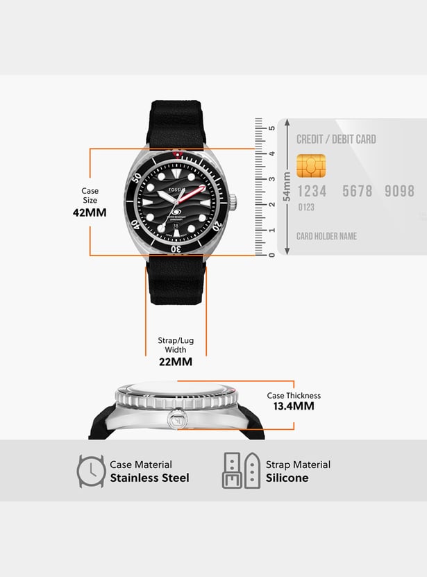 FOSSIL Breaker Men Analog Watch with Silicone Strap - FS6062