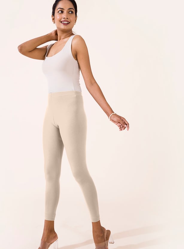 GO COLORS Women Solid Leggings