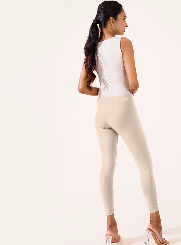GO COLORS Women Solid Leggings