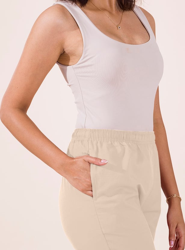 GO COLORS Women Solid Straight Pants
