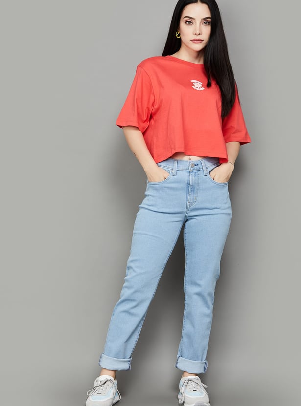 LEVI'S Washed Straight Fit Jeans