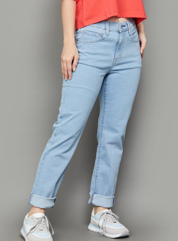 LEVI'S Washed Straight Fit Jeans