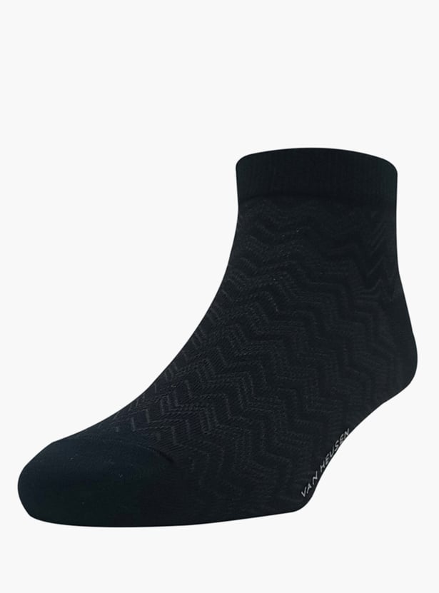 VAN HEUSEN Men Chevron Pattern Ankle-Length Socks