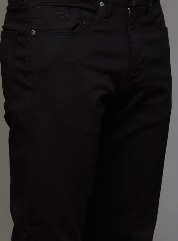 FLYING MACHINE Solid Slash Jeans (Slim Tapered)