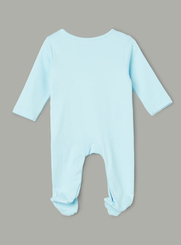 JUNIOR BABY Boys Lion King Printed Footed Sleepsuits - Pack of 2