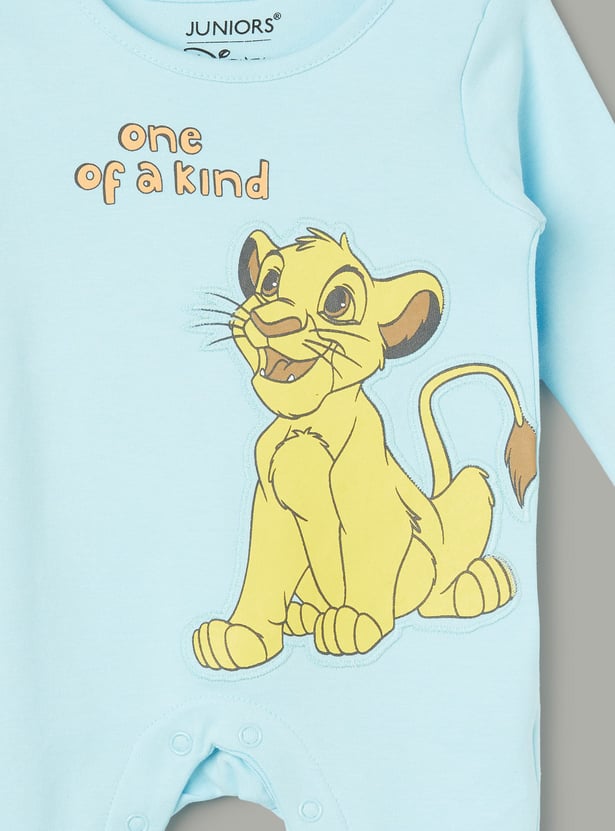 JUNIOR BABY Boys Lion King Printed Footed Sleepsuits - Pack of 2
