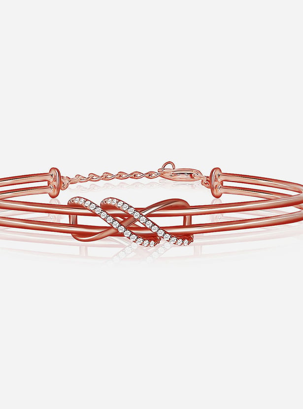 GIVA Sterling Silver Dual Entangle Bracelet