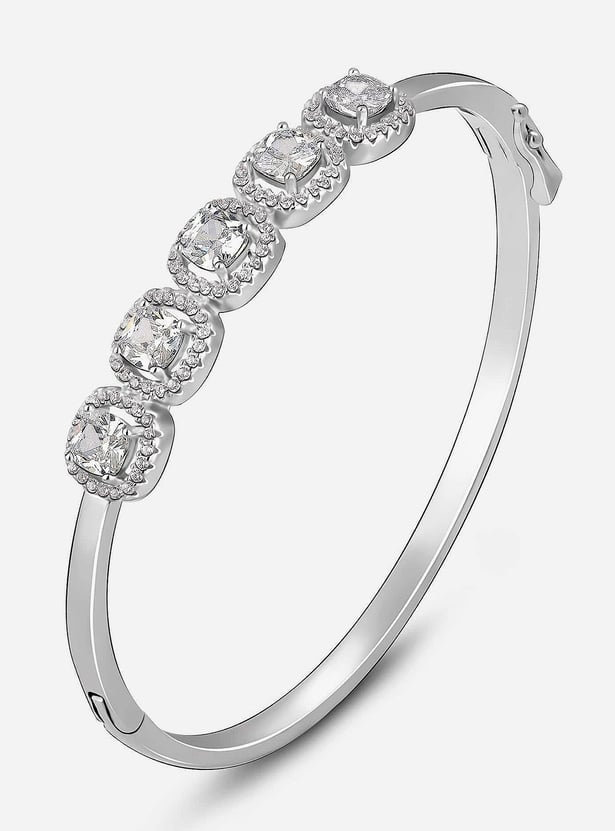 GIVA Sterling Silver Tales Of Love Cuff Bracelet
