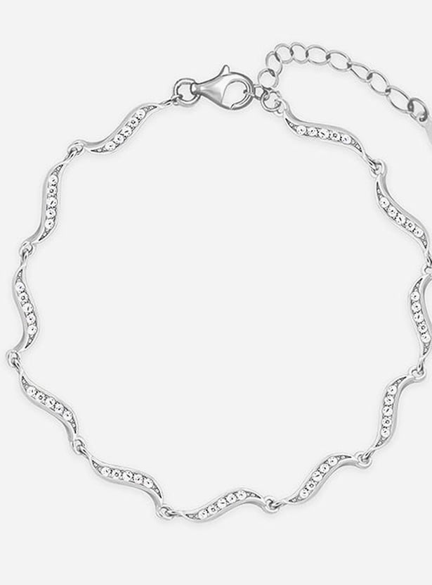 GIVA Sterling Silver Graceful Waves Bracelet