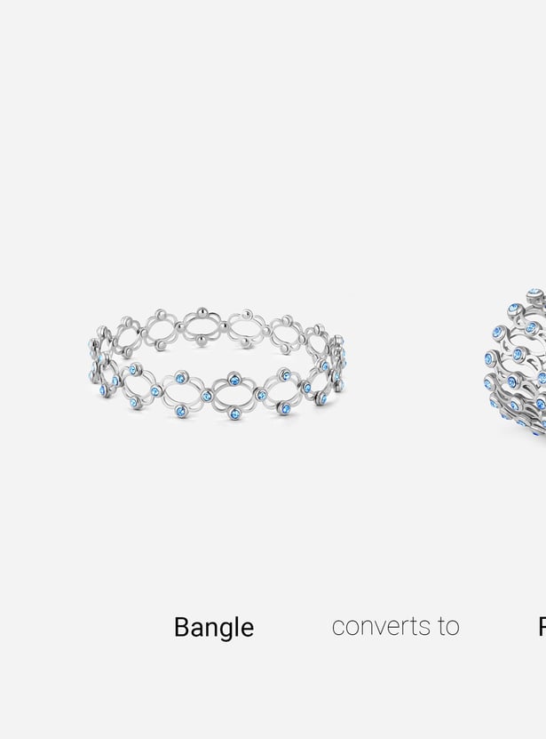 GIVA Sterling Silver Supple Convertible Bracelet