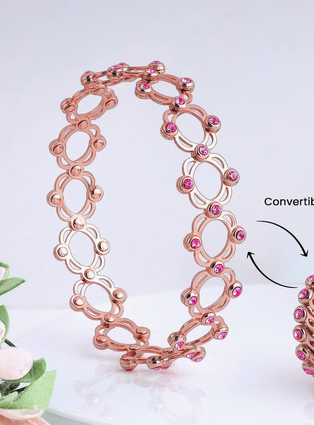 GIVA Sterling Silver Supple Convertible Bracelet