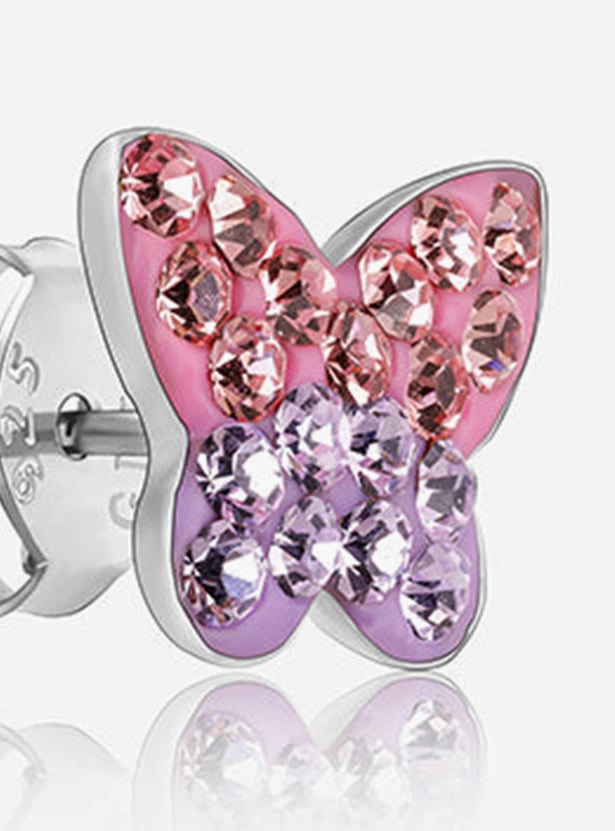 GIVA Silver Butterfly Stud Earrings
