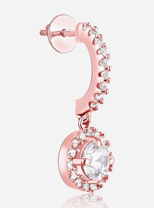GIVA Sterling Silver Zircon Drizzle Drop Earrings
