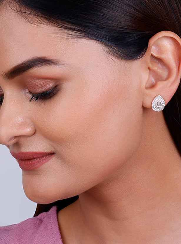 GIVA Sterling Silver Dazzling Stud Earrings