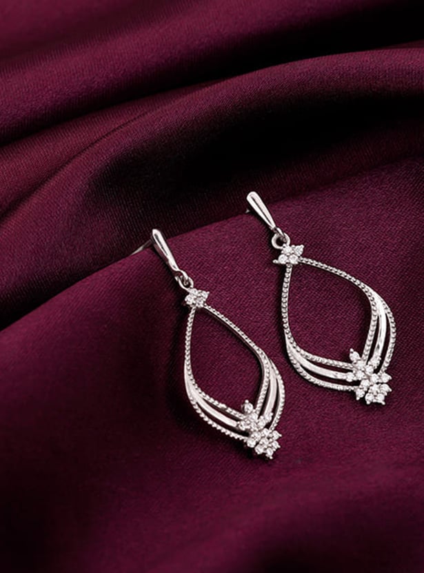 GIVA Sterling Silver Princess Drop Earrings