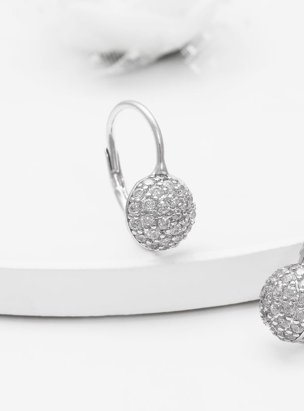 GIVA Sterling Silver Zircon Sparkle Drop Earrings