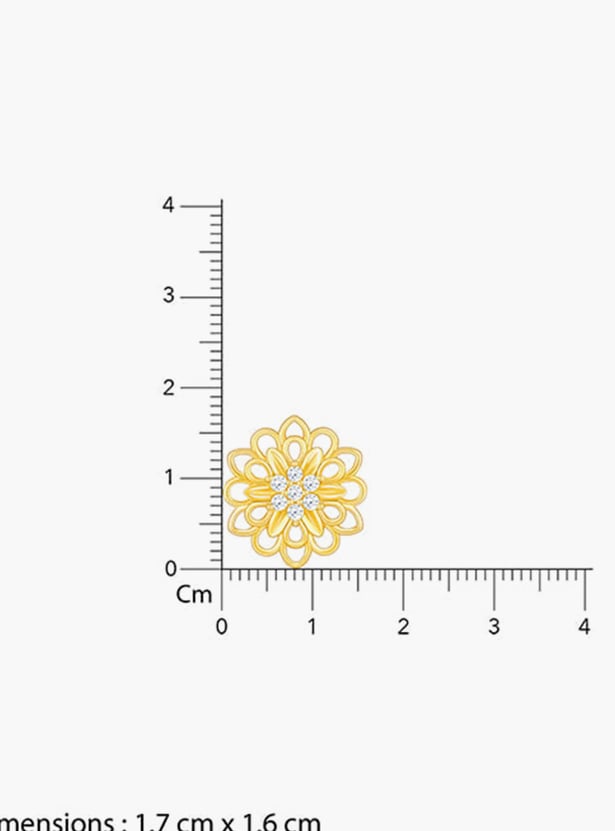 GIVA Sterling Silver Blooming Flower Stud Earrings