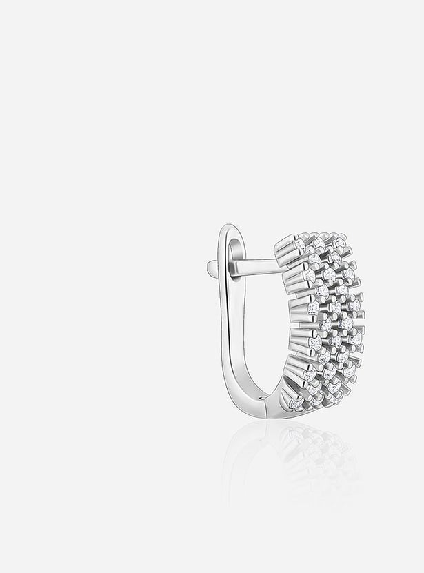 GIVA Sterling Silver Sparkling Shine Hoop Earrings