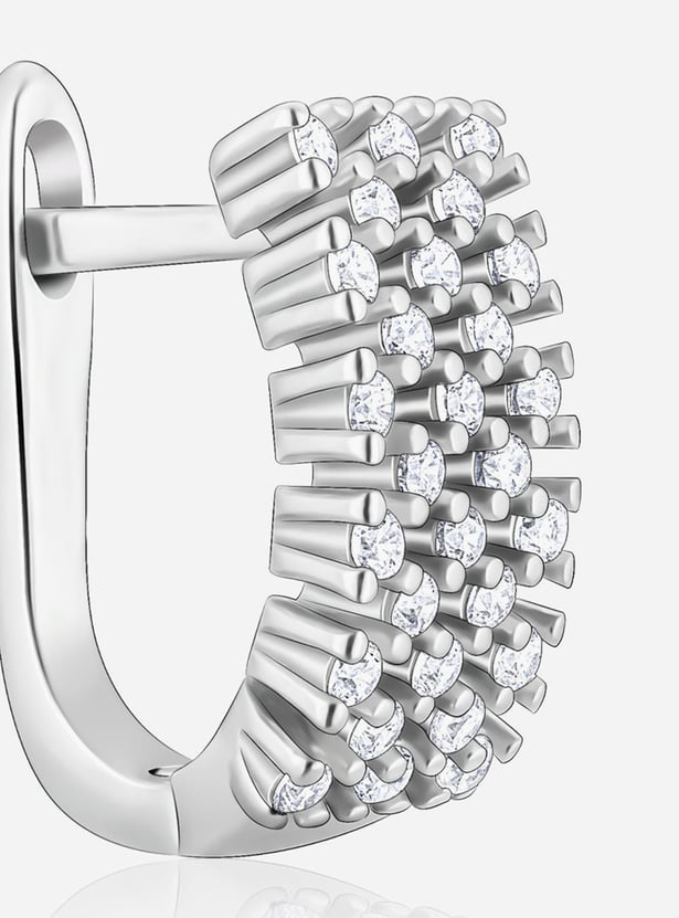 GIVA Sterling Silver Sparkling Shine Hoop Earrings