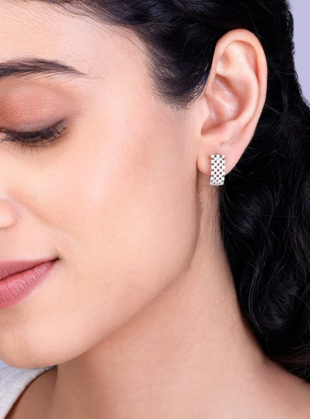 GIVA Sterling Silver Sparkling Shine Hoop Earrings