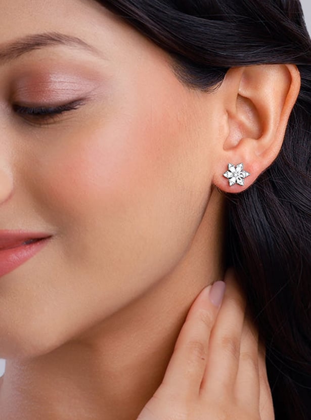 GIVA Sterling Silver Floral Studs